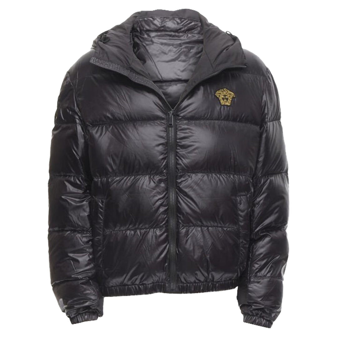 VERSACE Medusa Badge Goose Down Duvet Puffer Jacket | ShopSimon