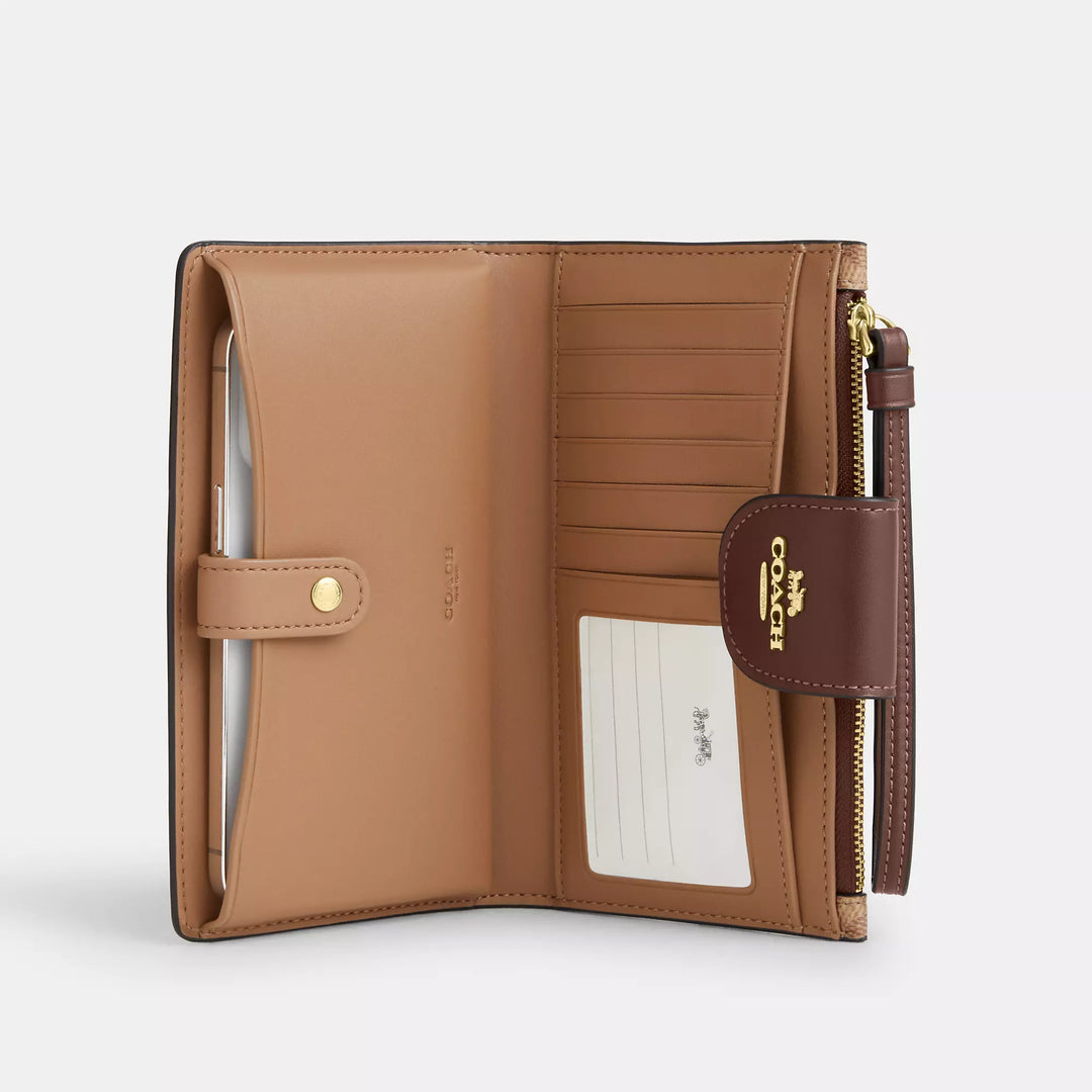 Coach Outlet Phone Wallet In Signature Canvas ShopSimon