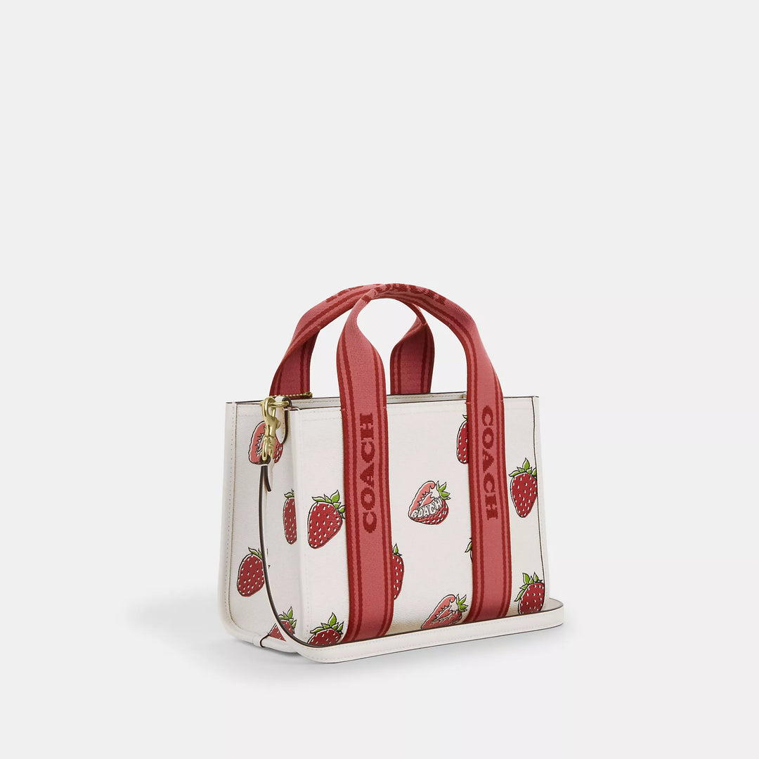 セール【COACH】Smith Tote Bag 24★ ストロベリー ミニトート♪ Coach Outlet Smith Tote Bag 24 With Strawberry Print | ShopSimon