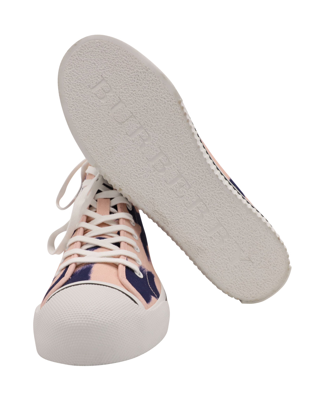 Burberry Birdskingly Sneaker In Pink Canvas | ShopSimon