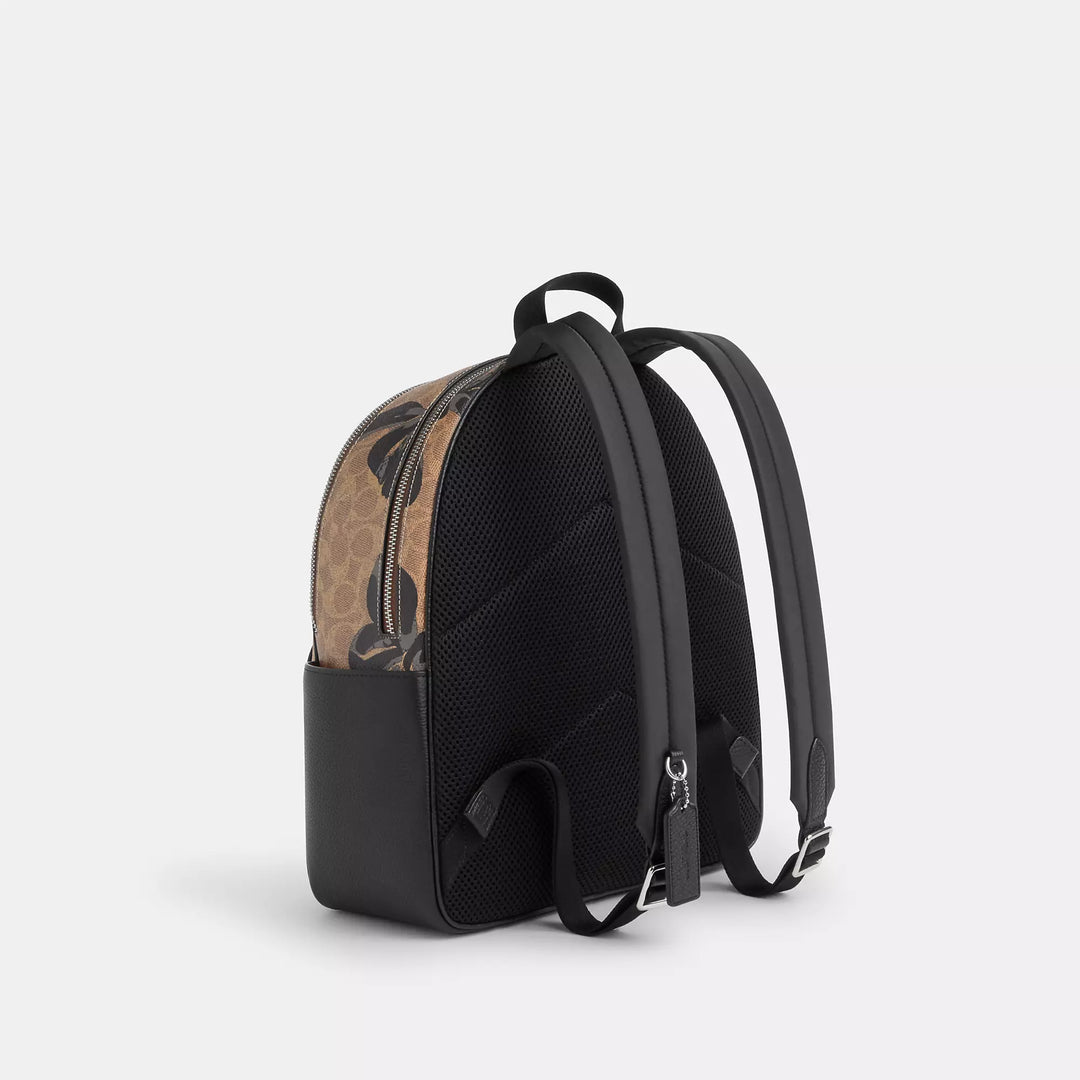 black and army bottom coach backpack Court Bag In Signature Canvas in Graphite/ 5671 and multifunction pockets Coach (C8604) Mini Court Brown