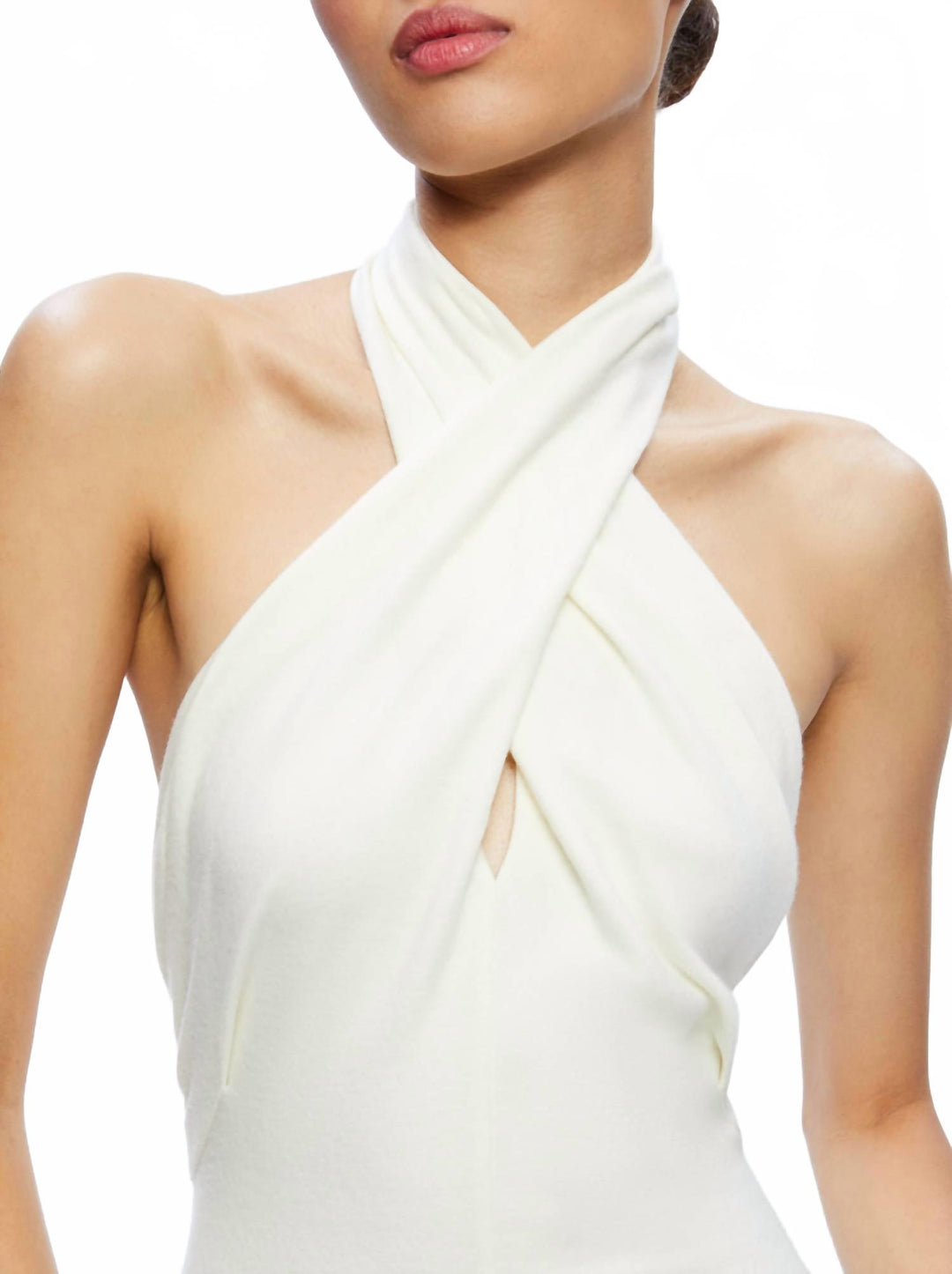 suellen twist neck halter midi dress Alice & Olivia