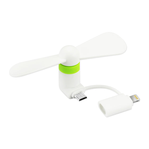 Reikowireless Mini Fan 2-In-1 For Iphone/ Ipad And Android In White ...