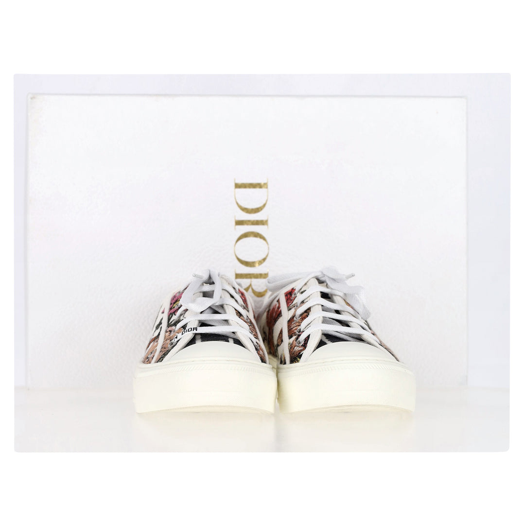 Christian Dior Dior Walk N Dior Floral Low Sneakers in White