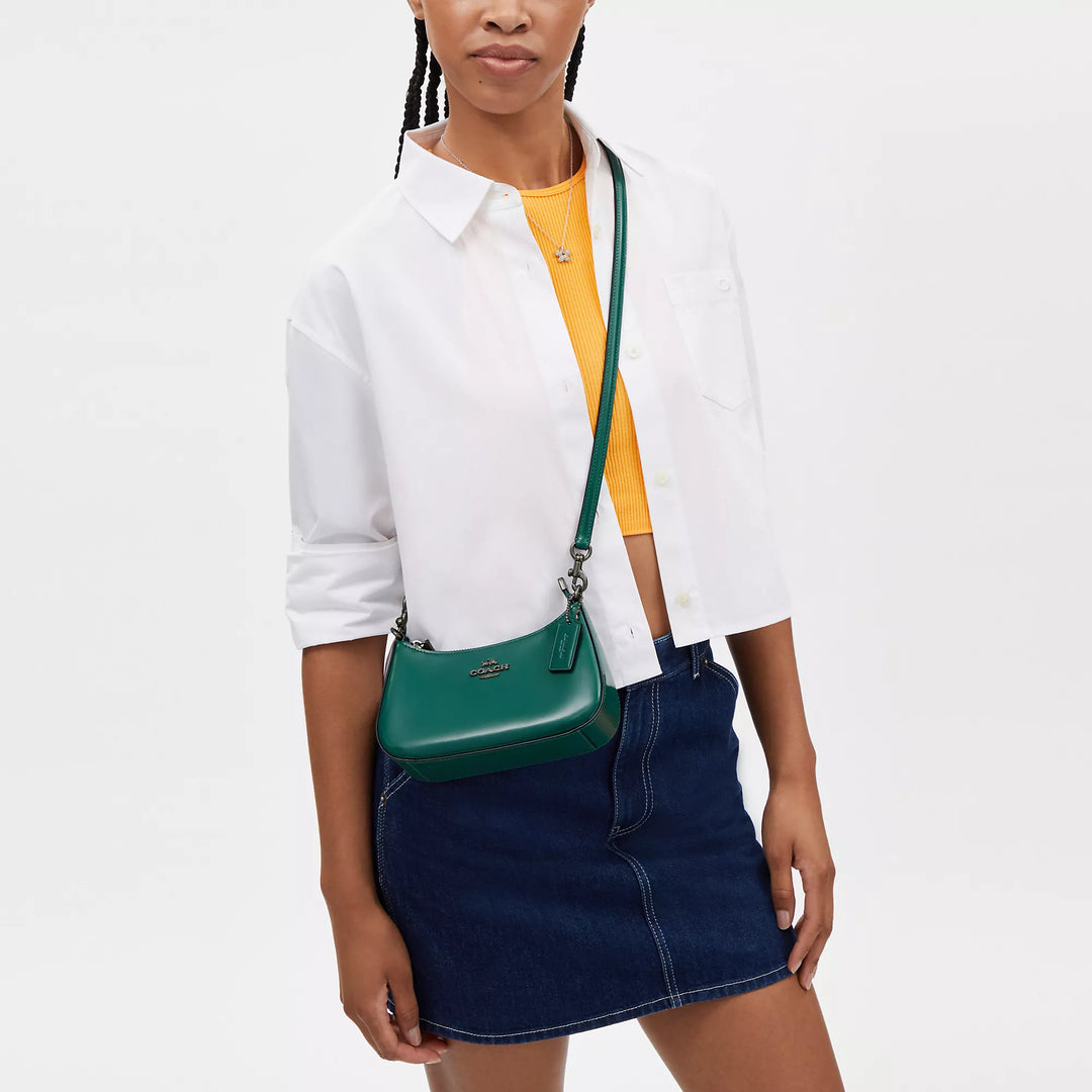 Green coach crossbody bag sale