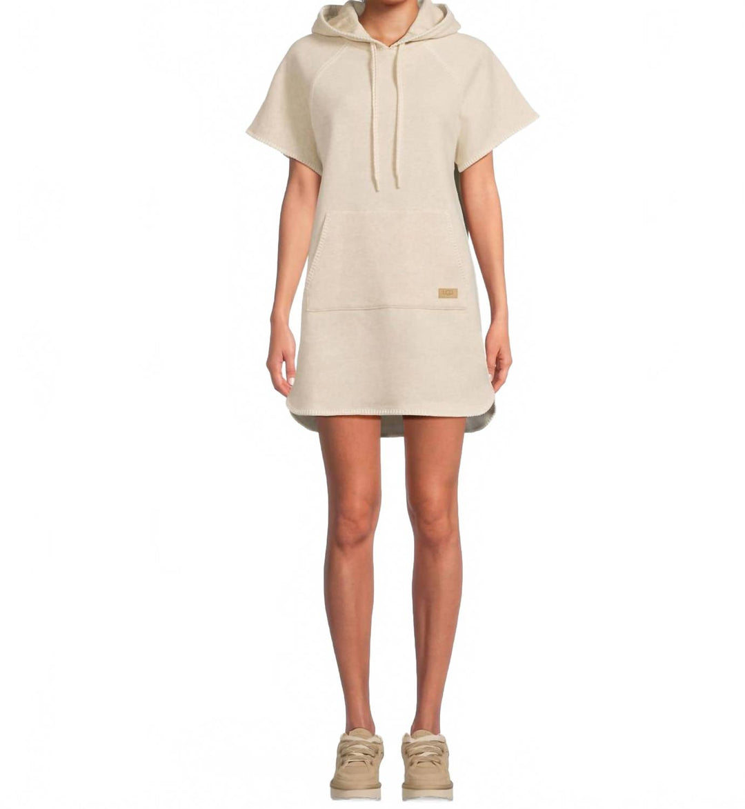 UGG Classic Hoodie Dress In Sand Heather