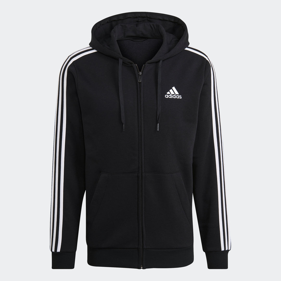 adidas Men's Essentials Fleece 3-stripes Full-zip Hoodie | ShopSimon