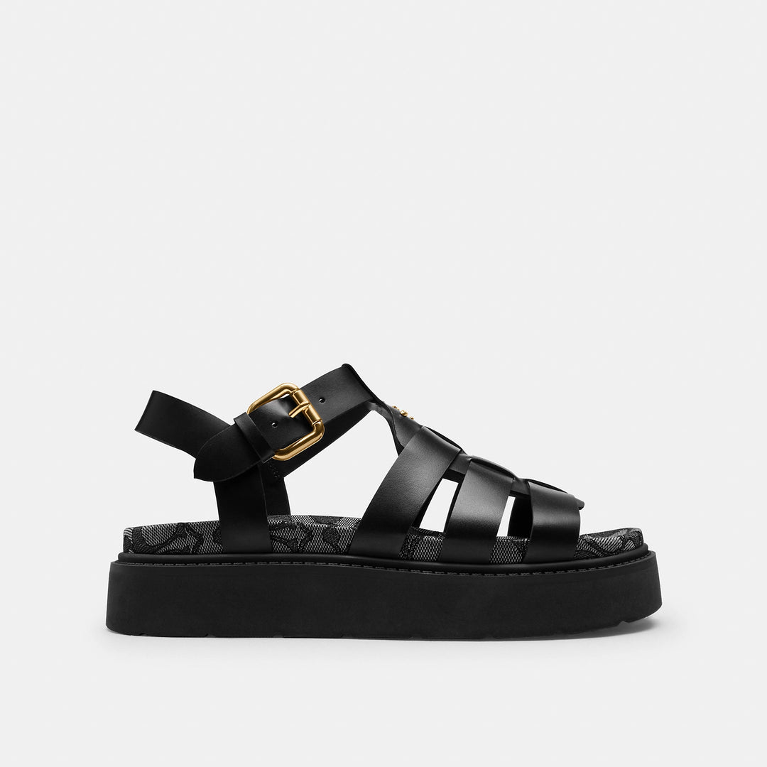 Coach Outlet Lucy Lug Sole Sandal In Signature Jacquard | ShopSimon
