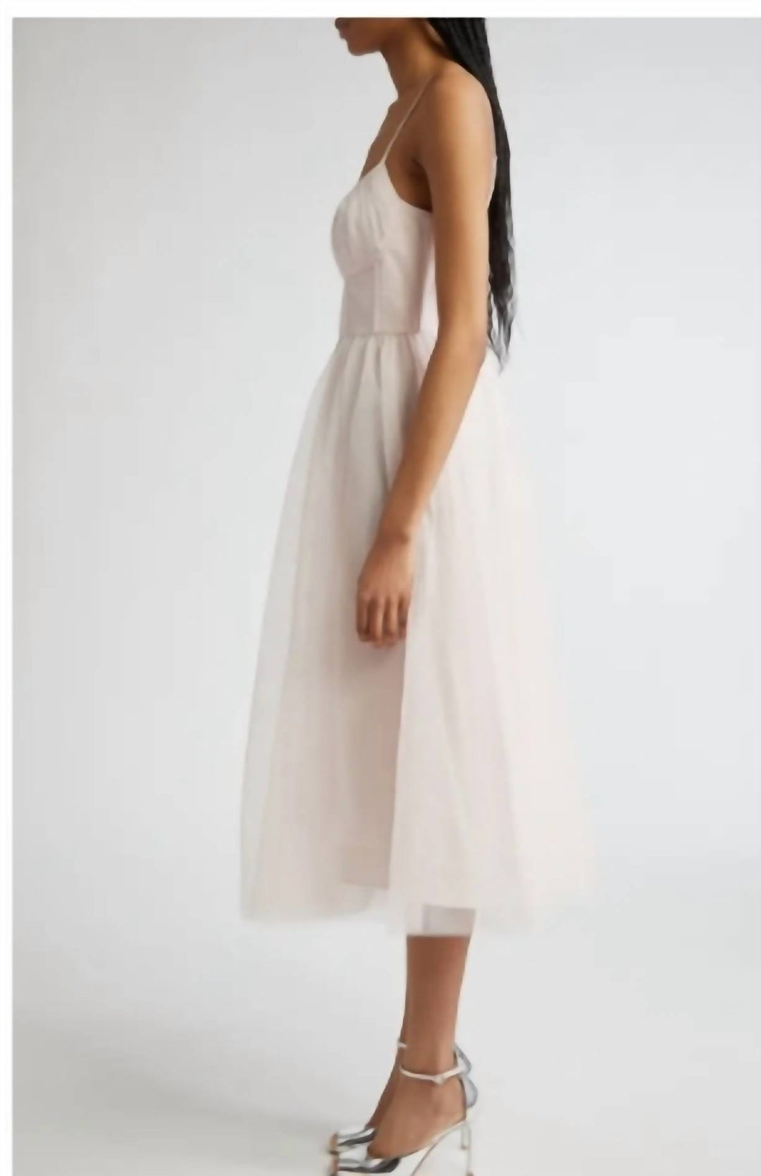 white christmas dresses Zimmermann Tulle Corset Midi Dress In Pale Pink