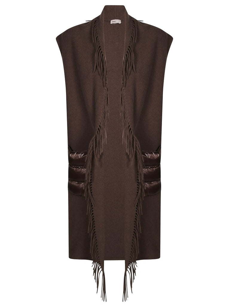 ブルゾン Herno Fringe-Accented Wool Gilet With Nylon Pockets Herno Fringe-Accented Wool Gilet With Nylon Pockets | ShopSimon