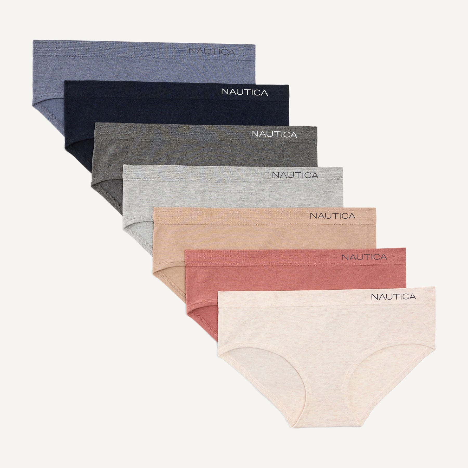 7-Pack Nautica Women's Seamless Hipster Brief (jet black)