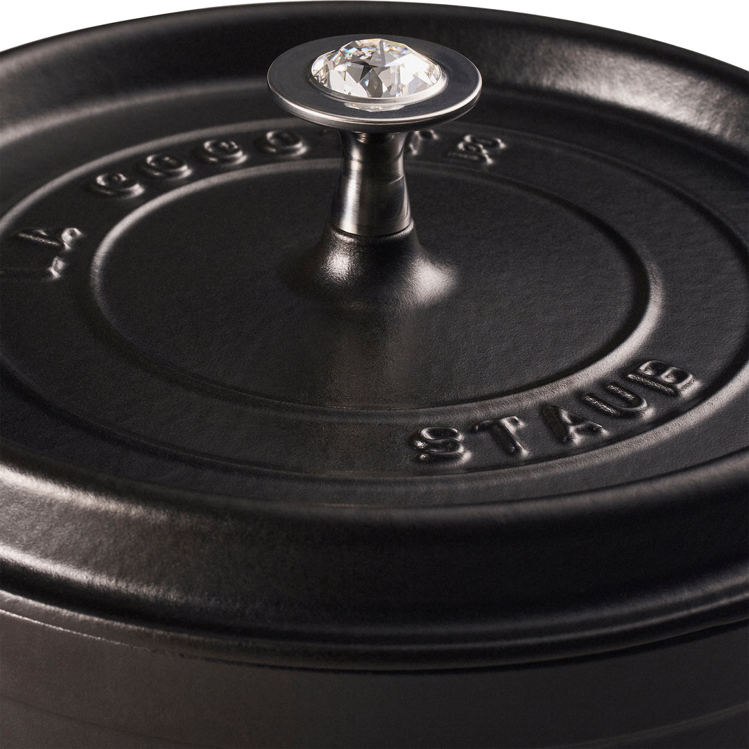 Staub Stainless Steel Knob Adorned With Crystal By Swarovski