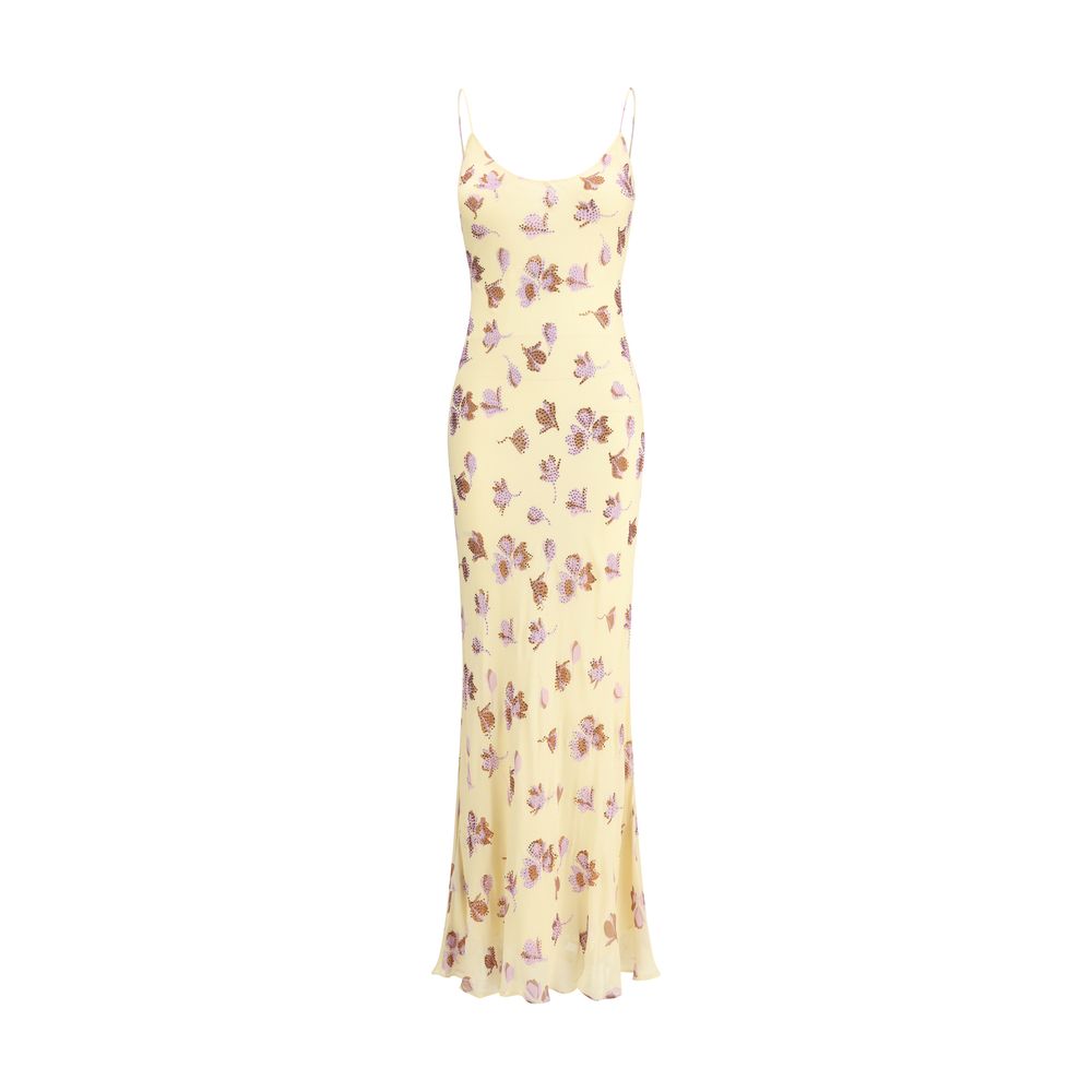 ワンピース Self-Portrait Long Dress With Floral Pattern Floral Print Chiffon Maxi Dress – self-portrait-EU