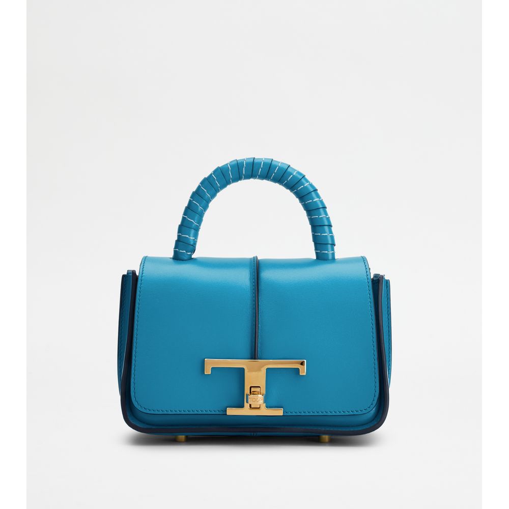 バッグ・カバンその他 TOD'S T Timeless - Mini leather shoulder strap Woman BLACK T Timeless Crossbody Bag in Leather Mini