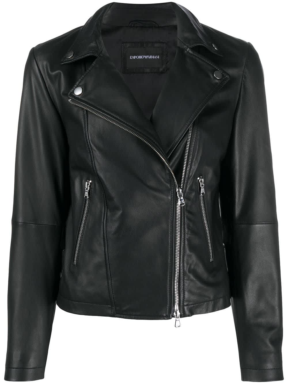 Emporio Armani Women's Leather Jacket | ShopSimon
