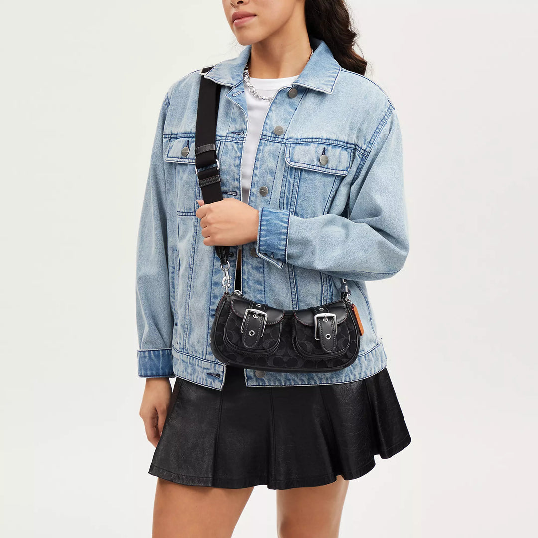 Coach Outlet Ashton Baguette In Signature Denim | ShopSimon
