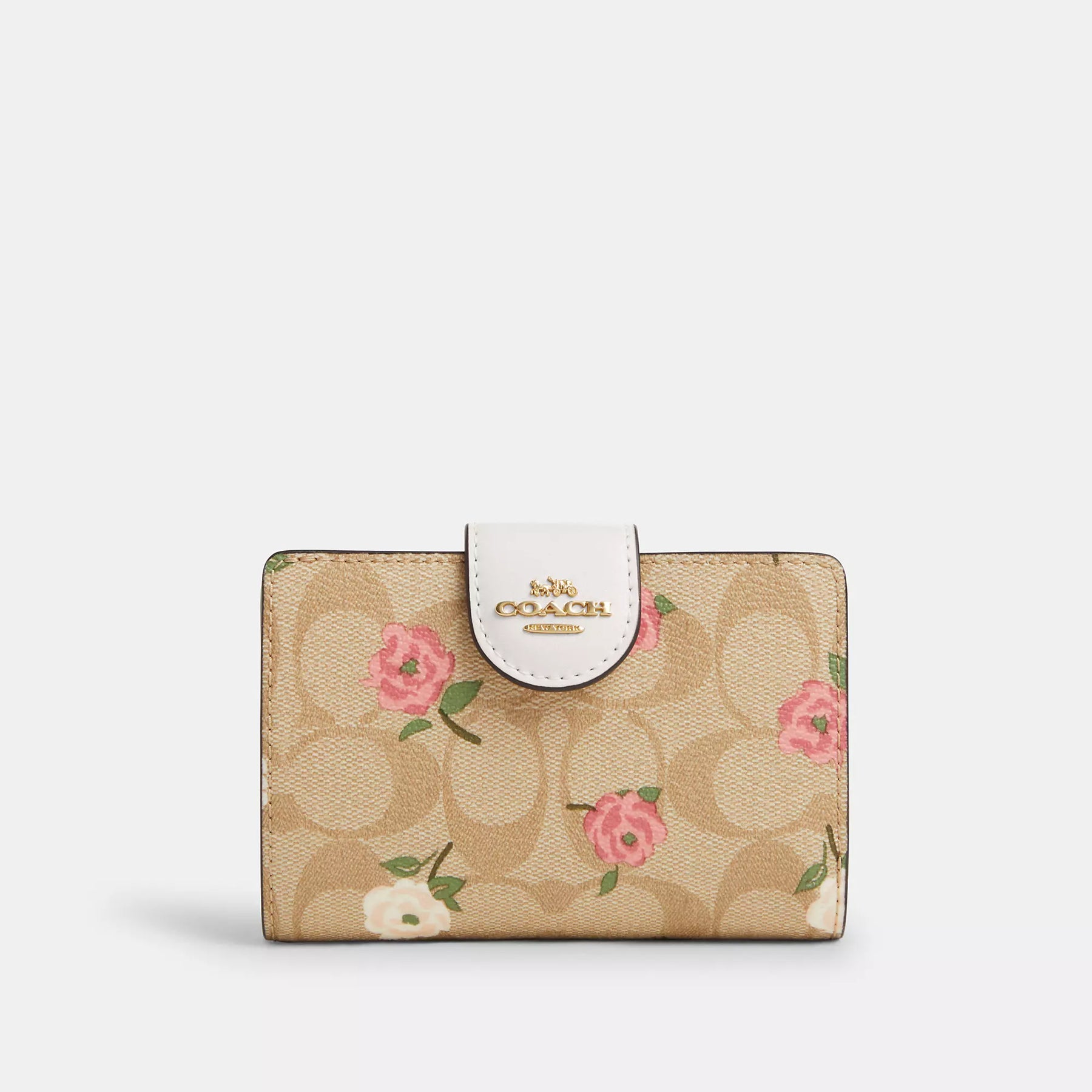 小物 Coach Floral Signature Zip Around Wallet Coach Signature Canvas Nostalgic Ditsy Floral Zip Around