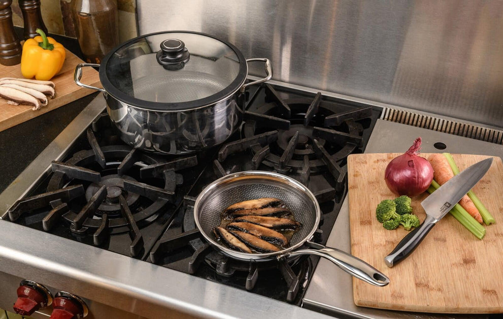 Frieling Black Cube 8 Inch Stainless/nonstick Hybrid Fry Pan | ShopSimon
