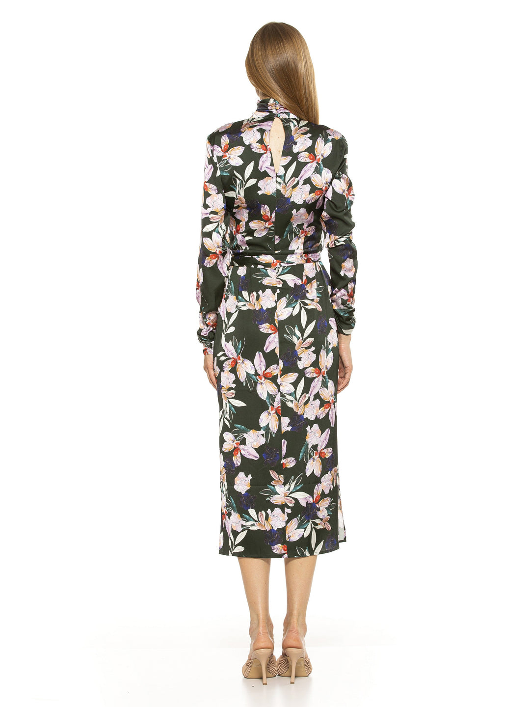 alexia admor mock neck draped midi dress ALEXIA ADMOR Mockneck Midi Dress