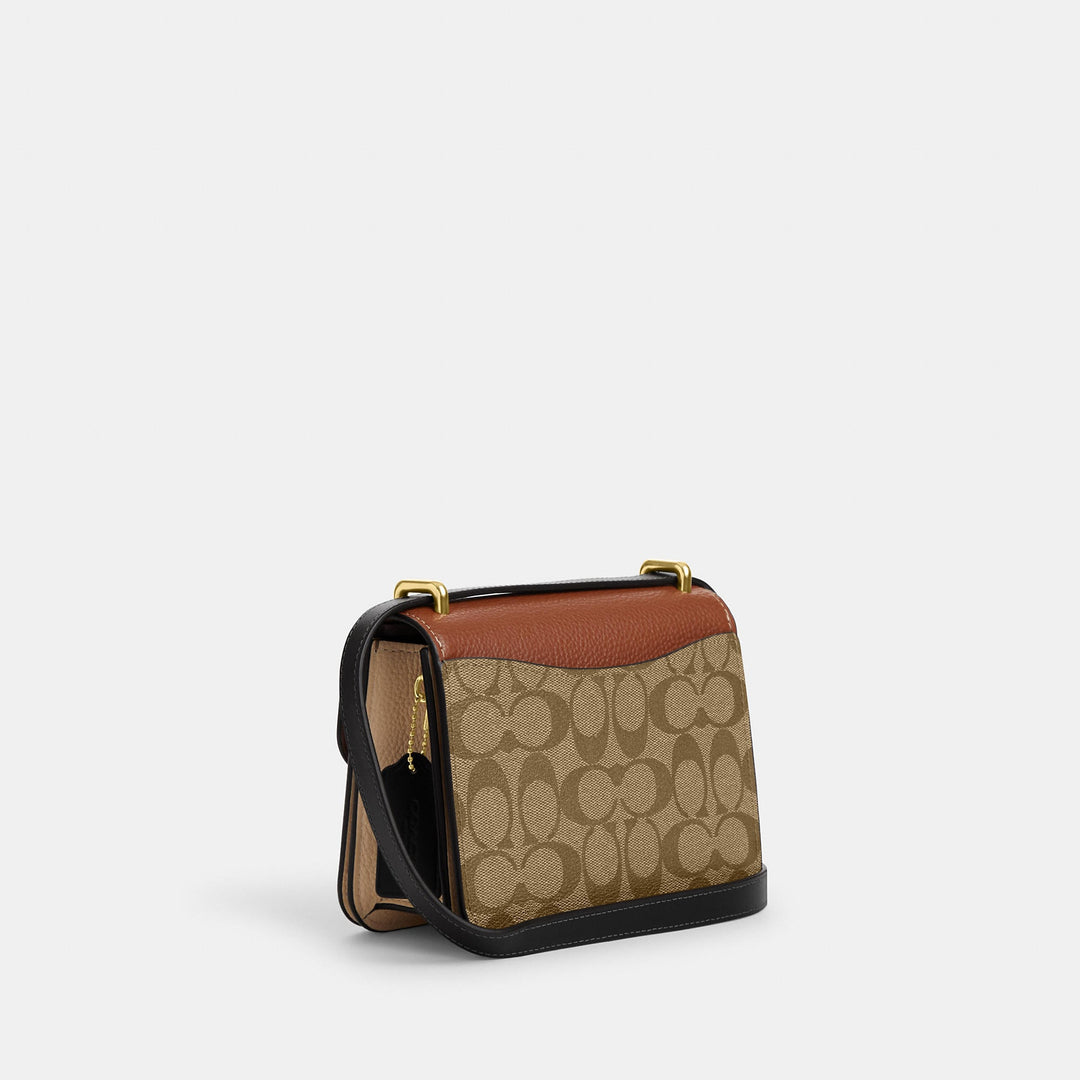 Coach Vintage Beige/Brown Crossbody Shoulder Bag Signature