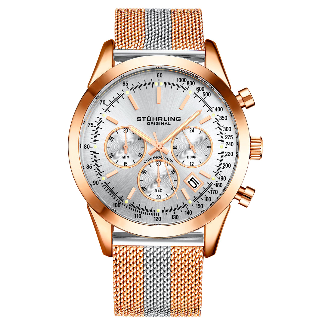 Stuhrling Original Preston 3975 Quartz 44mm Chronograph  display picture 1