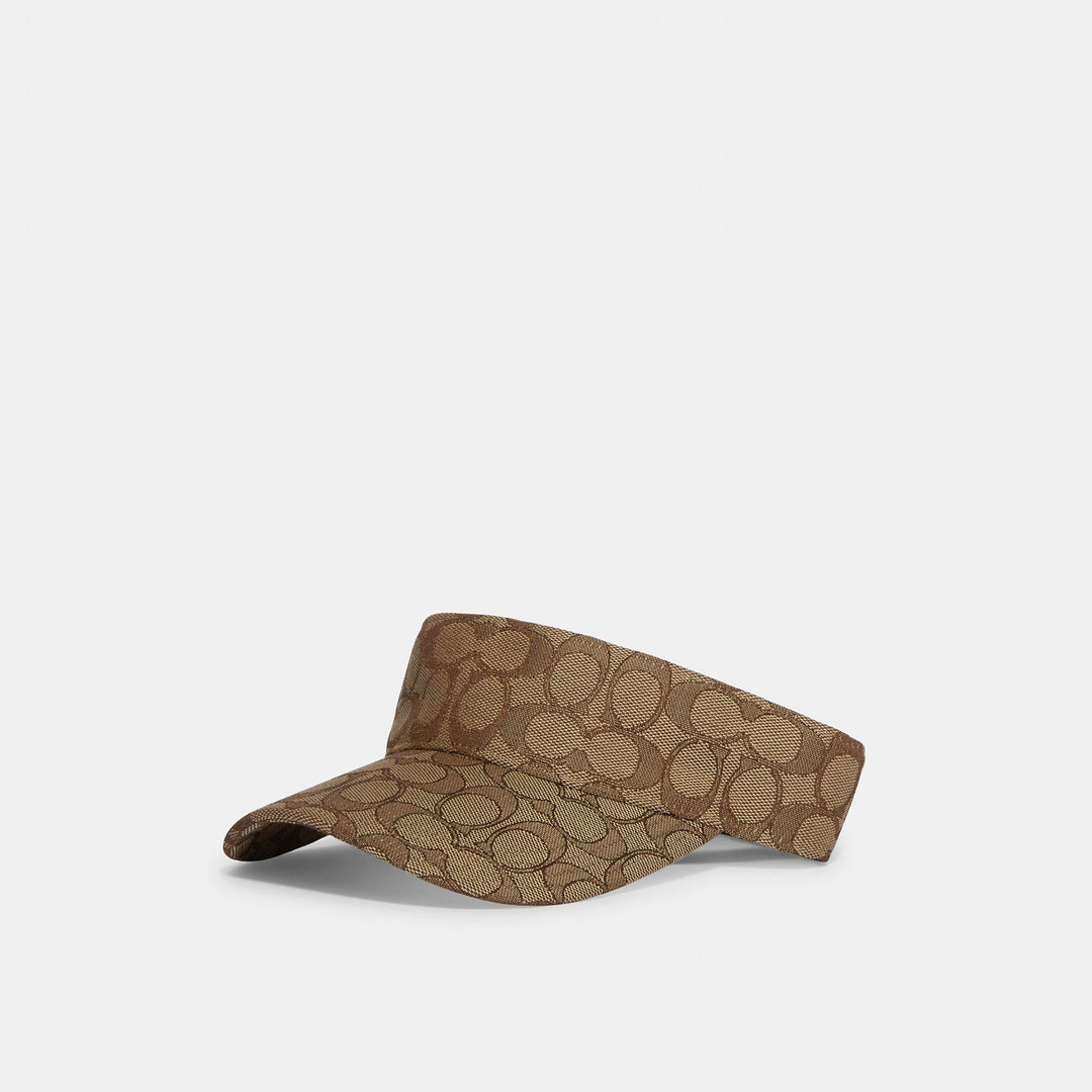 Coach Jacquard Sun Visor Cap M/L Coach Jacquard Sun Visor Cap M/L Signature C Logo, Gray  main image 4