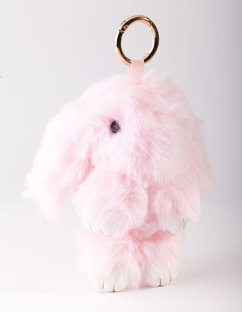 Lovisa Kids Pink Fluffy Bunny Keyring ShopSimon