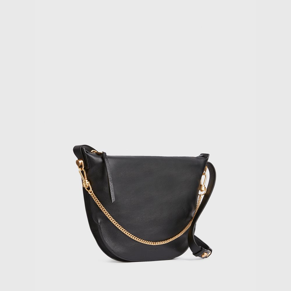 Allsaints blake leather shoulder bag sale