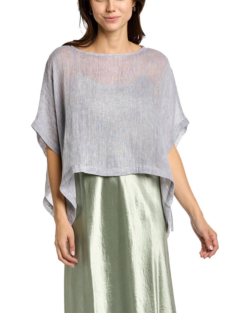 Eileen Fisher Linen Jersey 2024 Cropped Poncho Top