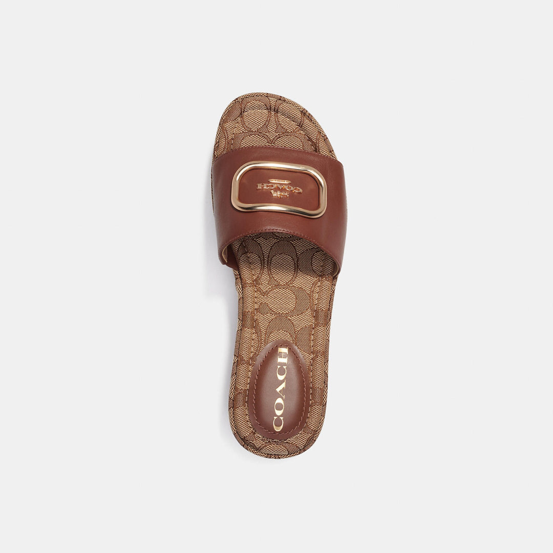 COACH コーチ Eloise Sandal サンダル チョーク COACH Eloise Sandal in Natural | Lyst