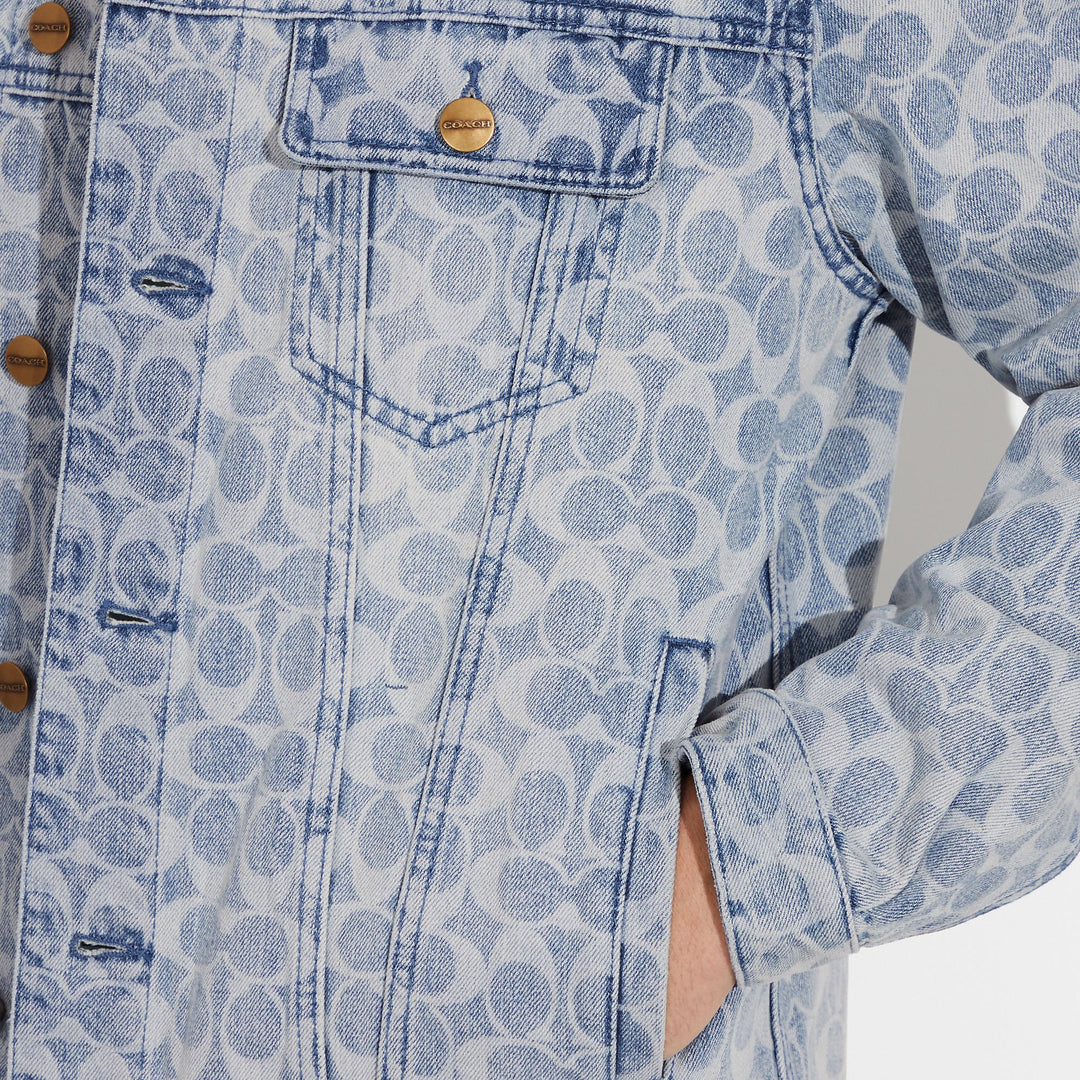Denim Check Coaches Jacket | Gap