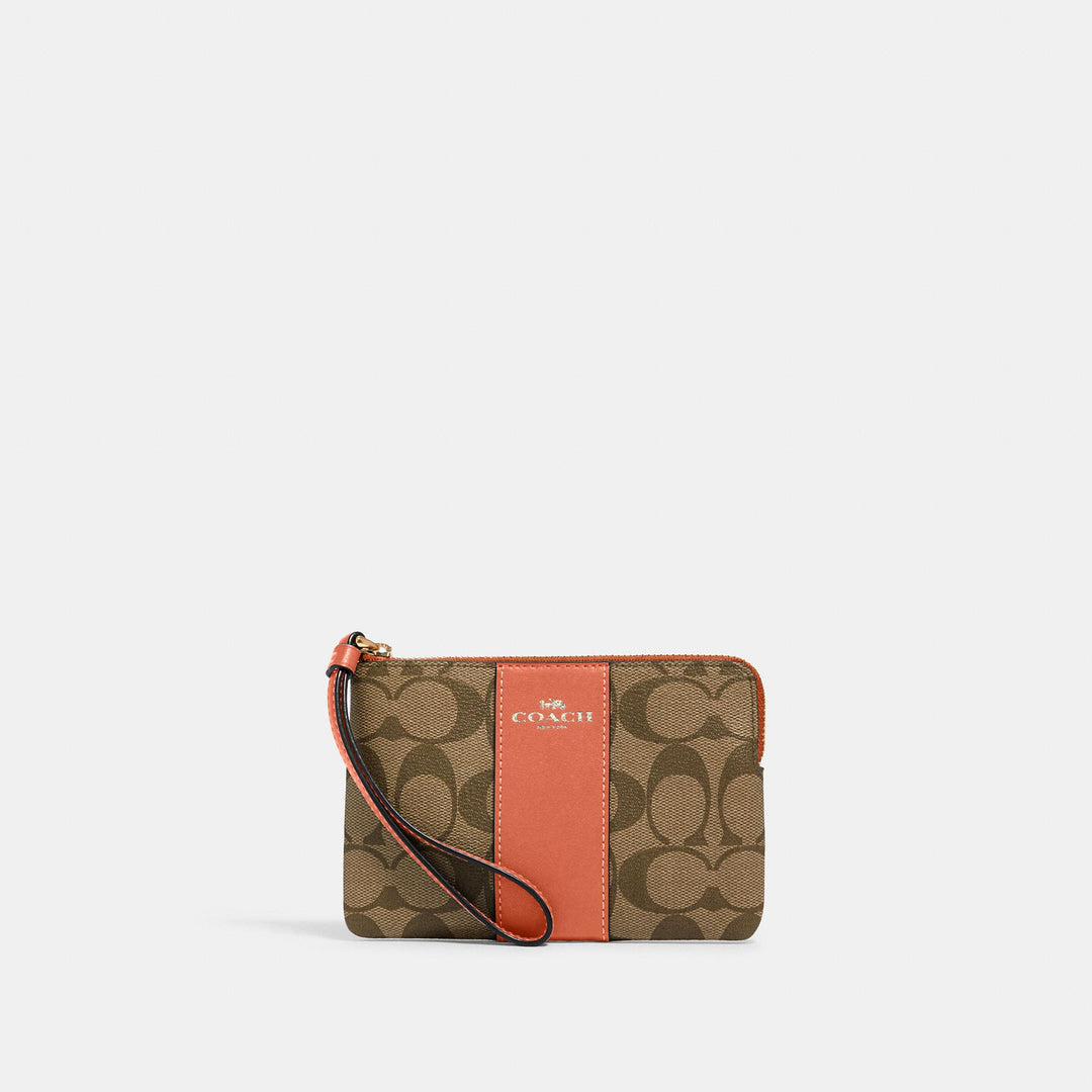 Coach Wristlet sale In Signature Canvas