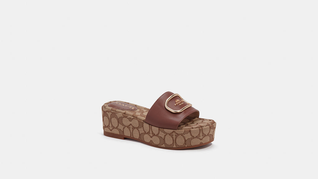 COACH コーチ Eloise Sandal サンダル チョーク COACH Eloise Sandal in Black | Lyst