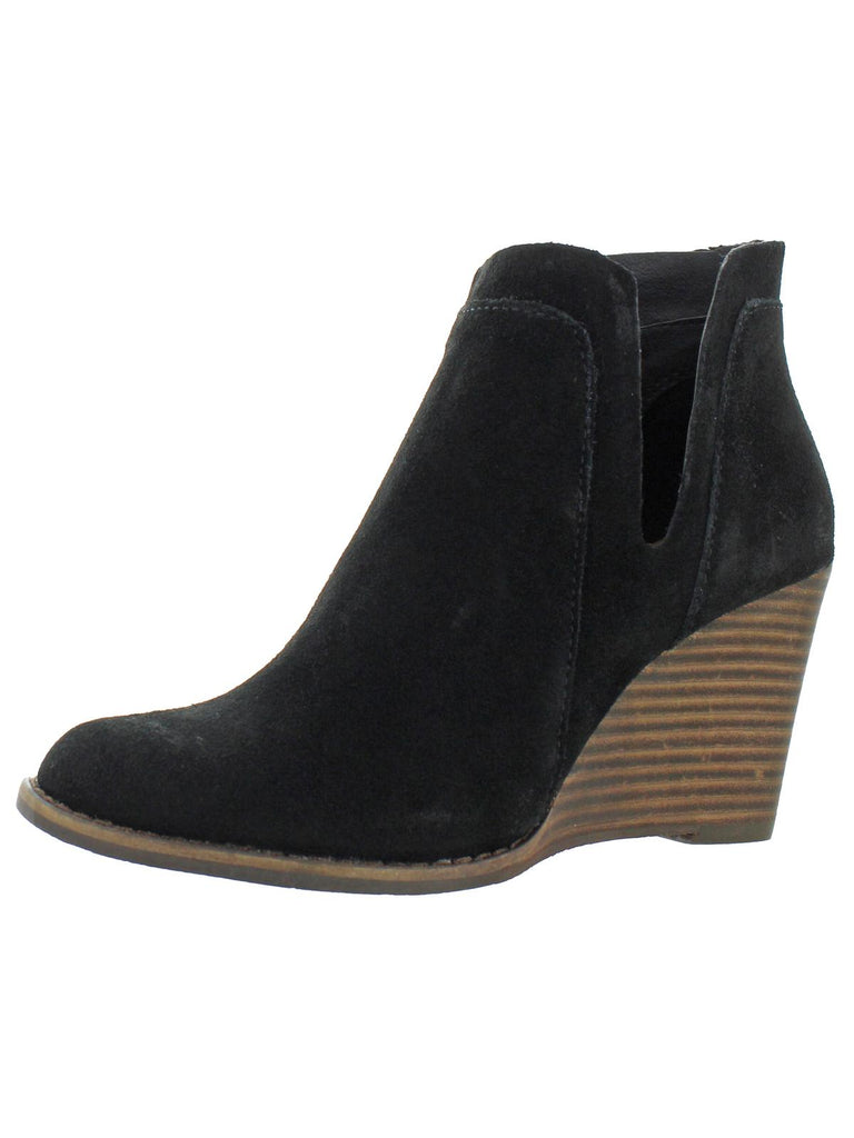 Lucky Brand Yabba Womens Suede Ankle Wedge Boots ShopSimon