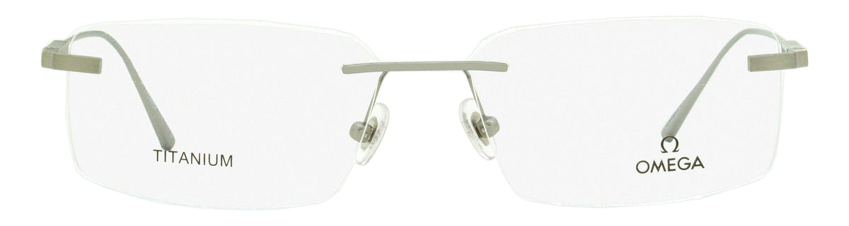 Omega Rimless Frame Omega Men's Rimless Eyeglasses Om5037 016 Palladium 56mm | ShopSimon