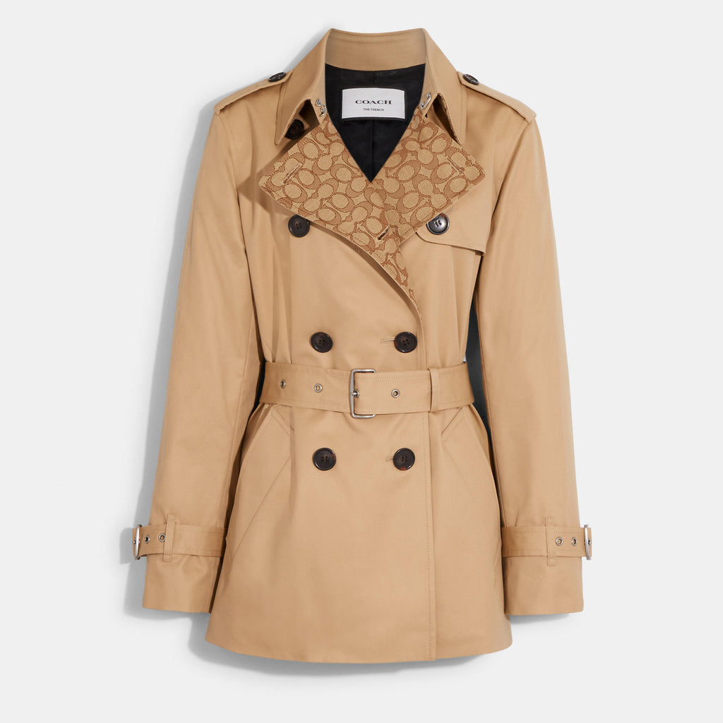 Coach Outlet Signature Lapel Short Trench ShopSimon