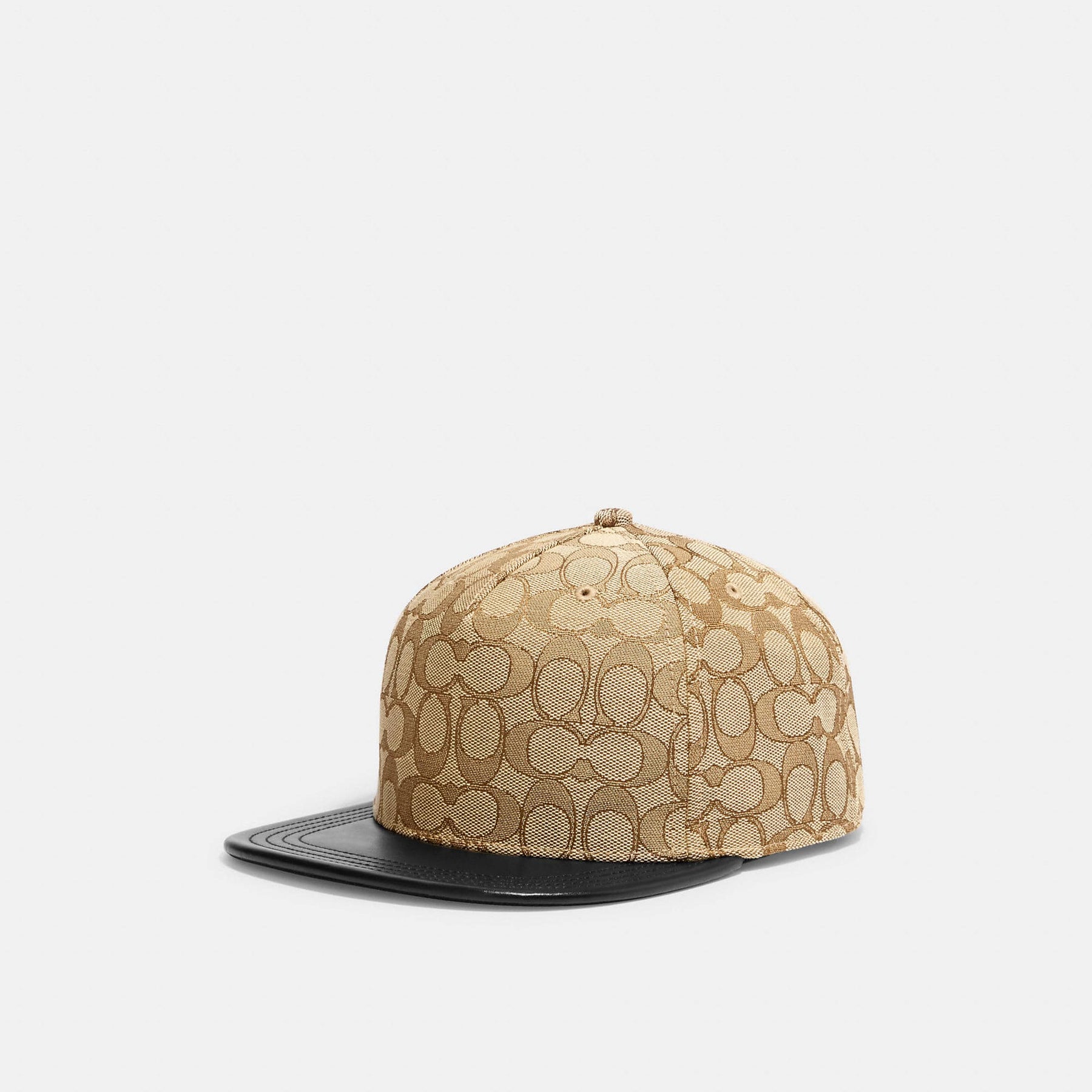 Coach Outlet Signature Jacquard Flat Brim Hat