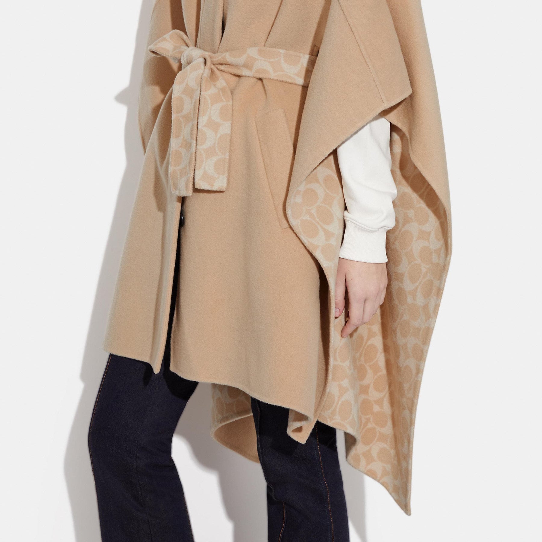 Coach Outlet Double Face Wool Cape | ShopSimon
