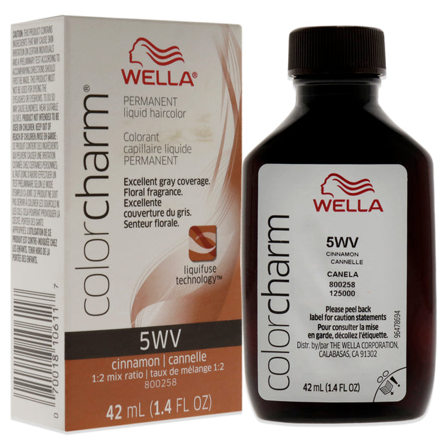 Wella Color Charm Permanent Liquid Haircolor - 5wv Cinnamon By For ...