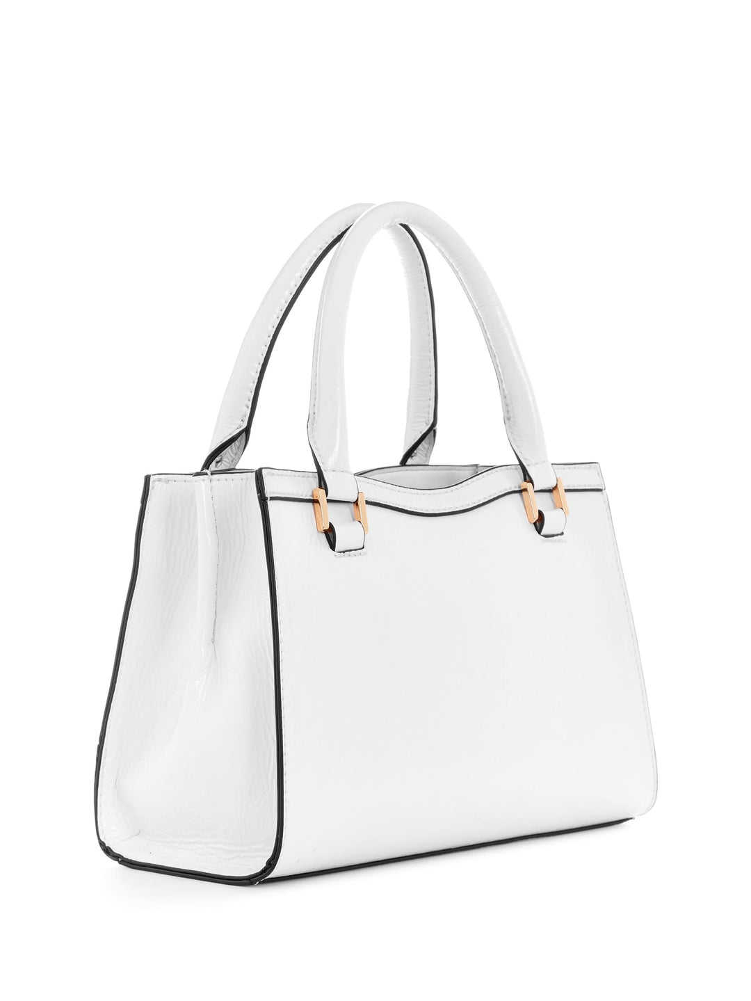 Guess Women's White Leather Sawyer Satchel shops Handbag NWT