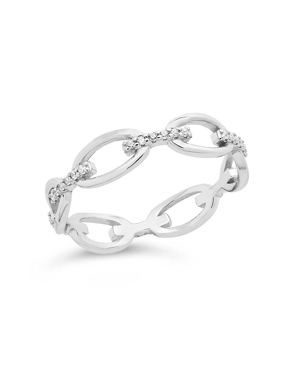 Sterling Forever Sterling Silver Open Chain Link Ring ShopSimon