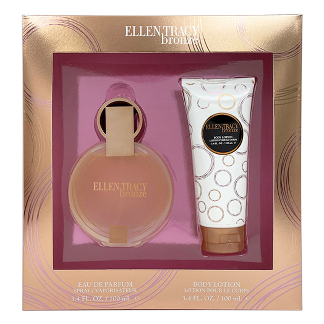 ELLEN TRACY Bronze Ladies Set Oz Edp Oz Body Lotion