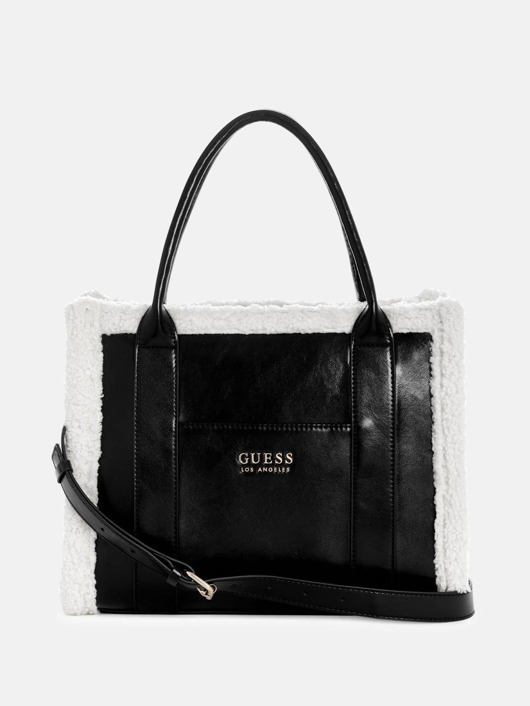Guess Factory Biscoe Shearling Trim Tote | ShopSimon
