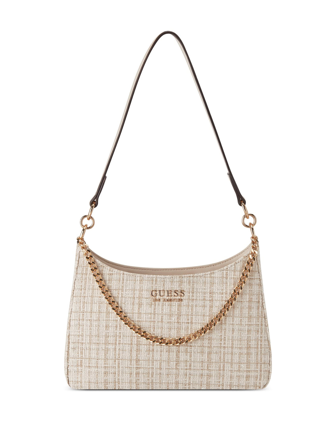 Guess Factory Curtin Top-Zip Tweed Shoulder Bag | ShopSimon