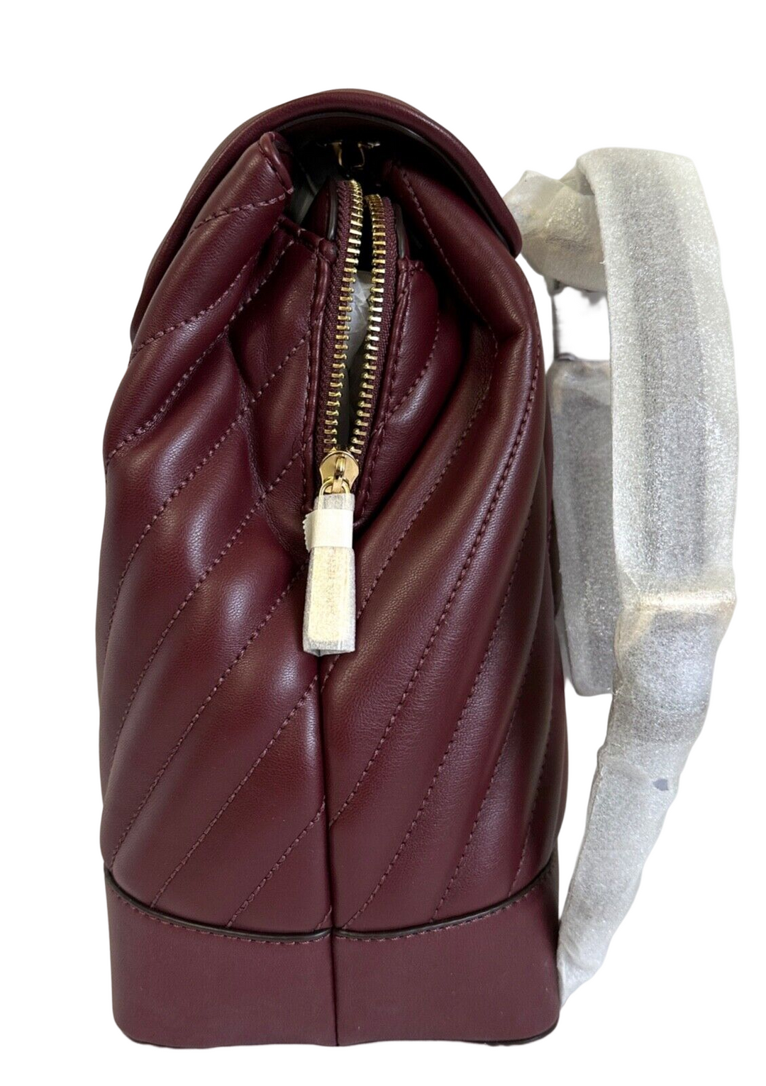 MICHAEL KORS Rose quilted chain selling convertible backpack in merlot gold hw