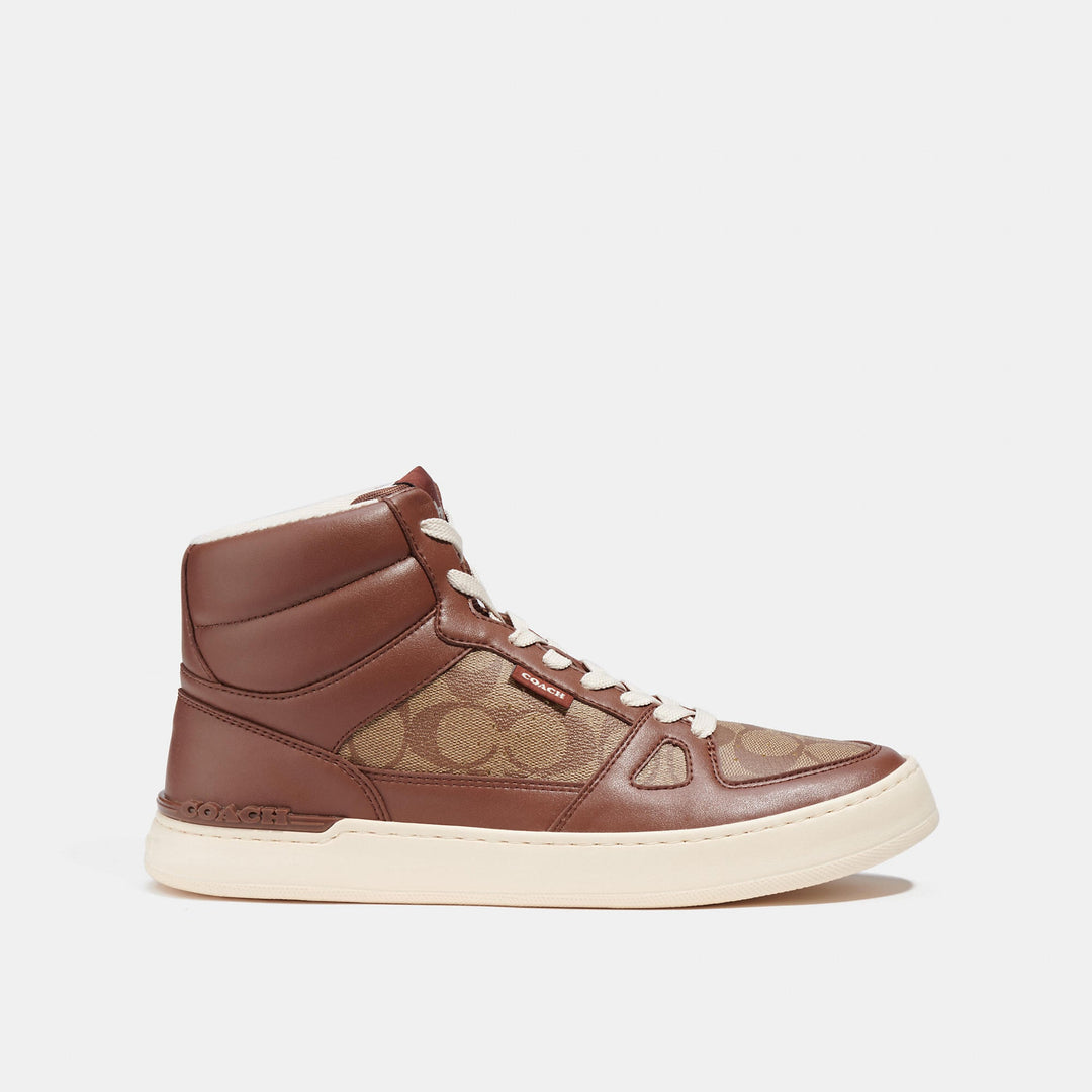 Coach Outlet Clip Court High Top Sneaker In Signature Canvas | ShopSimon Coach Outlet Clip Court High Top Sneaker In Signature Canvas | ShopSimon