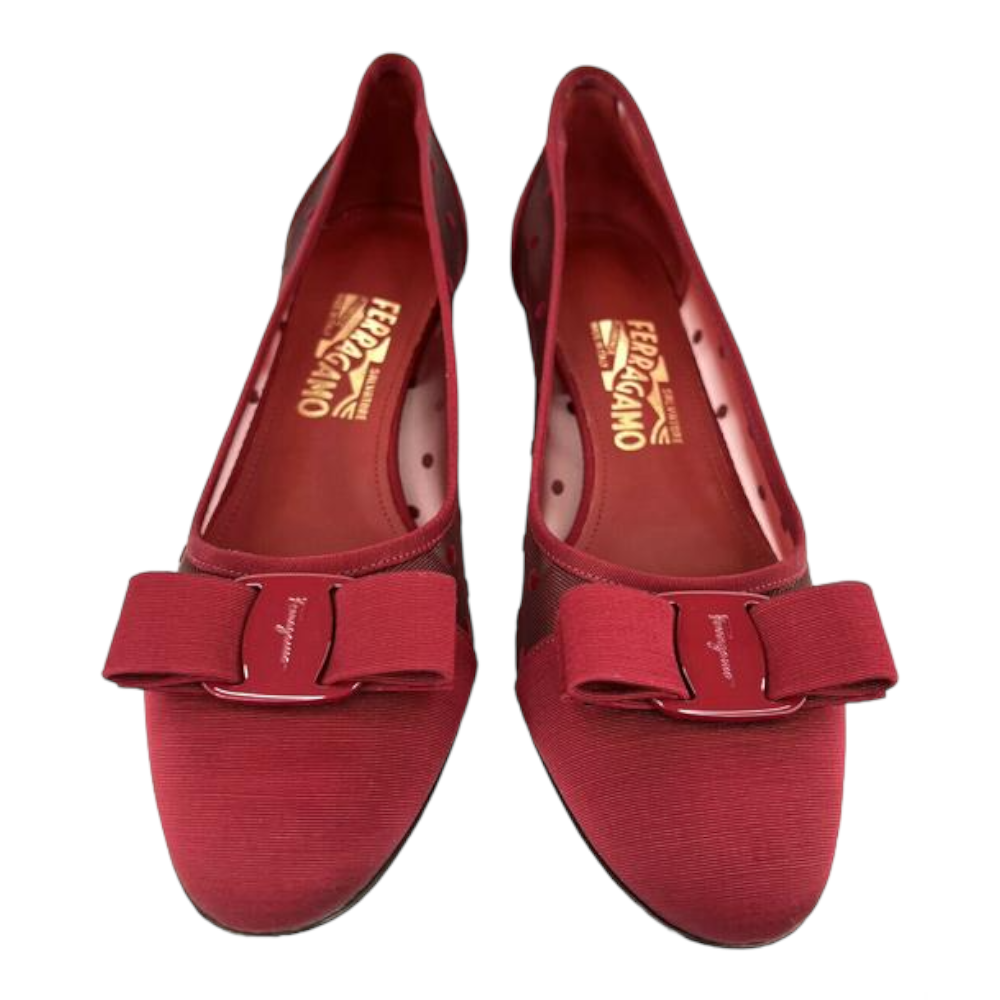 Ferragamo Salvatore Vara Dots Women's 724111 Red Pumps | ShopSimon