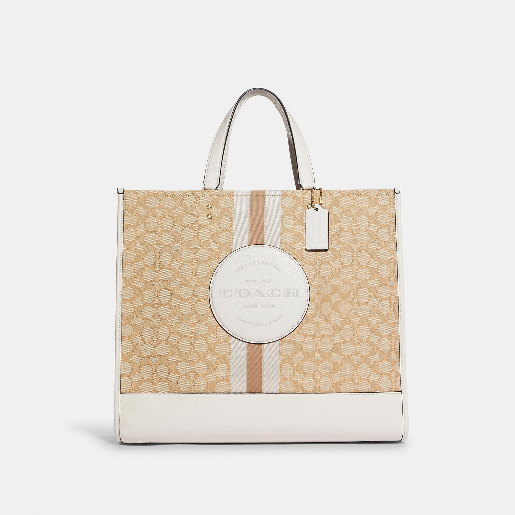 Selling Coach Dempsey Tote 40 In Signature Jacquard With Stripe And Coach Patch