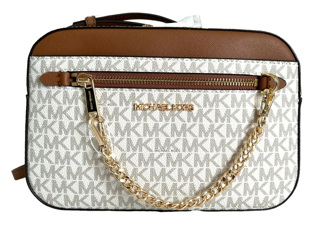 MICHAEL KORS JET SET ITEM CHAIN hot CROSSBODY PVC LEATHER BAG MK Dark Powder Blush