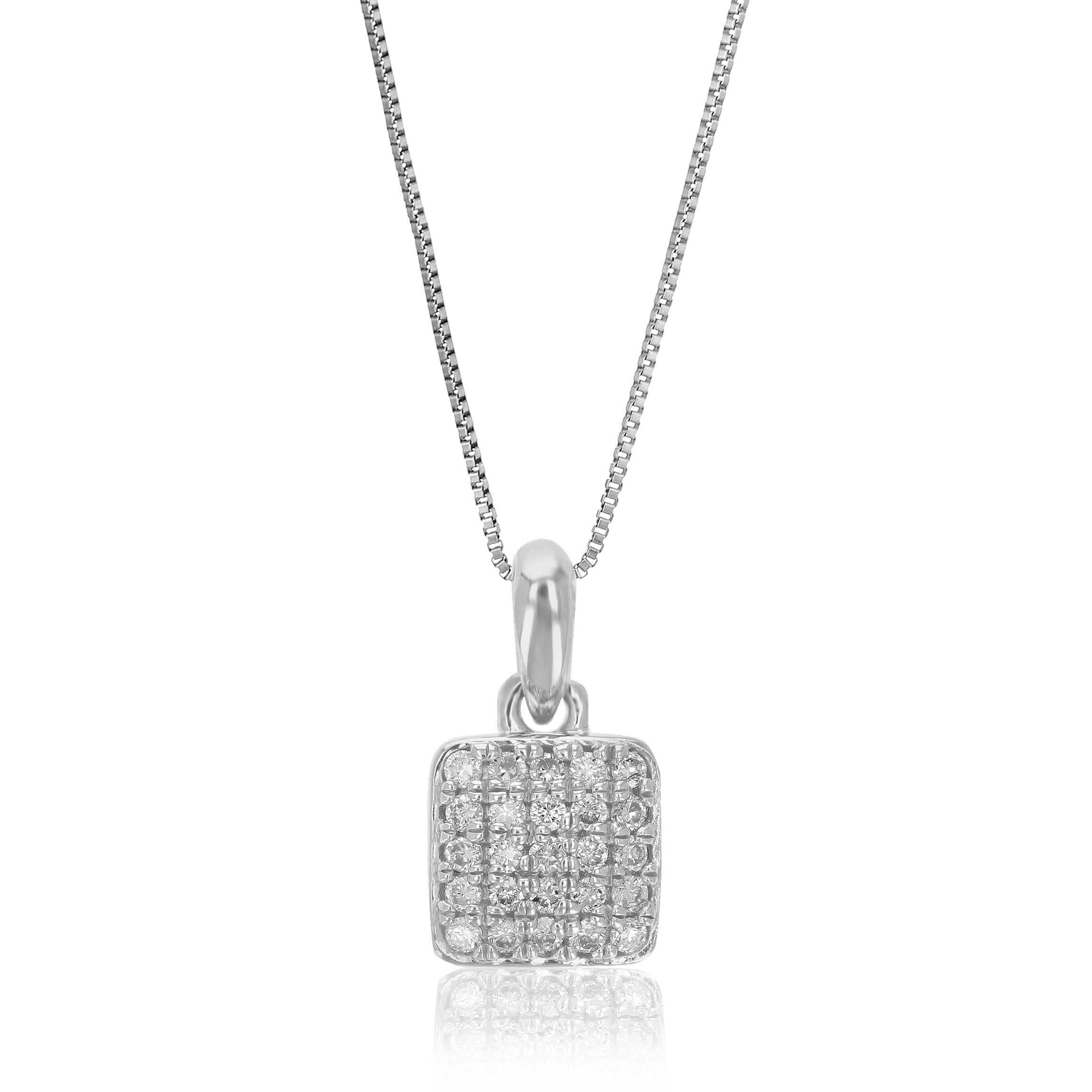 Vir Jewels 1/10 cttw Lab Grown Diamond Double Heart Pendant Necklace .925 Sterling Silver 1/2 Inch with 18 Inch Chain並行輸入 : Vir Jewels 1⁄10 cttw Lab Grown Diamond Pendant
